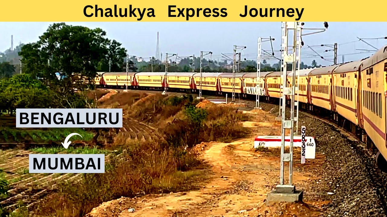 Yesvantpur To Dadar Journey | Chalukya Express | ICF train | ICF track sounds