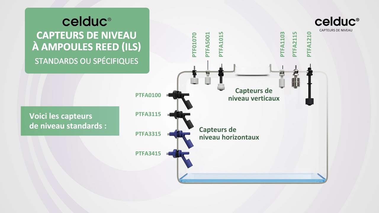 celduc relais : Capteurs de niveau à ampoules Reed standards ou spécifiques