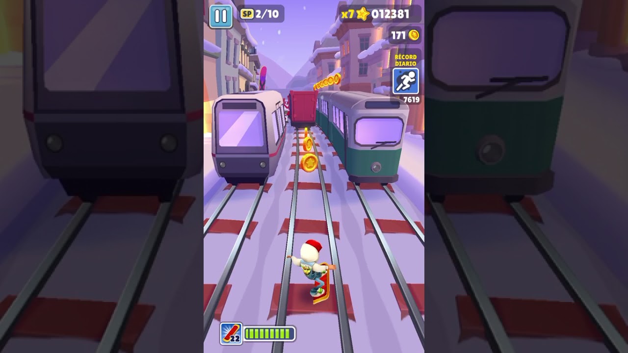 Jugando Subway surfers con mi hermano 