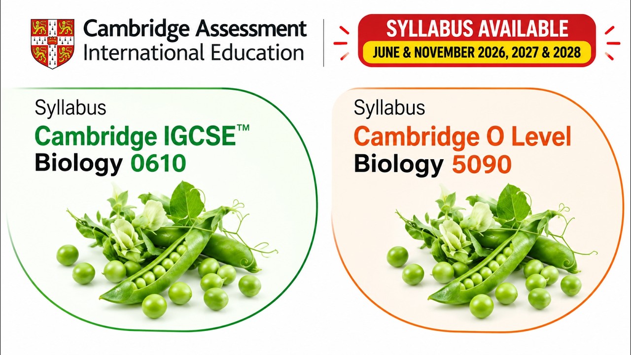 Cambridge IGCSE (0610) | GCSE (5090) O Level Biology  TPOIC 04 BIOLOGICAL MOLECULES  | LECTURE 01