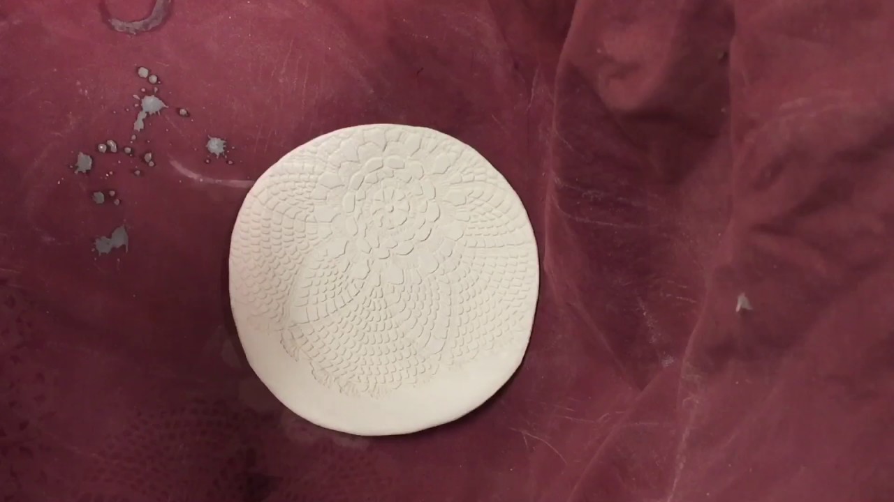 Start to finish making a doily imprint. So satisfying!
