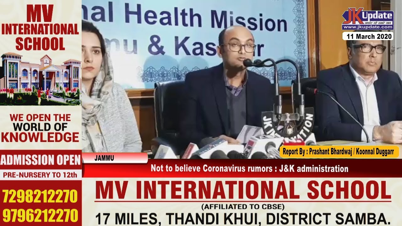 Not to believe Coronavirus rumors : J&K administration