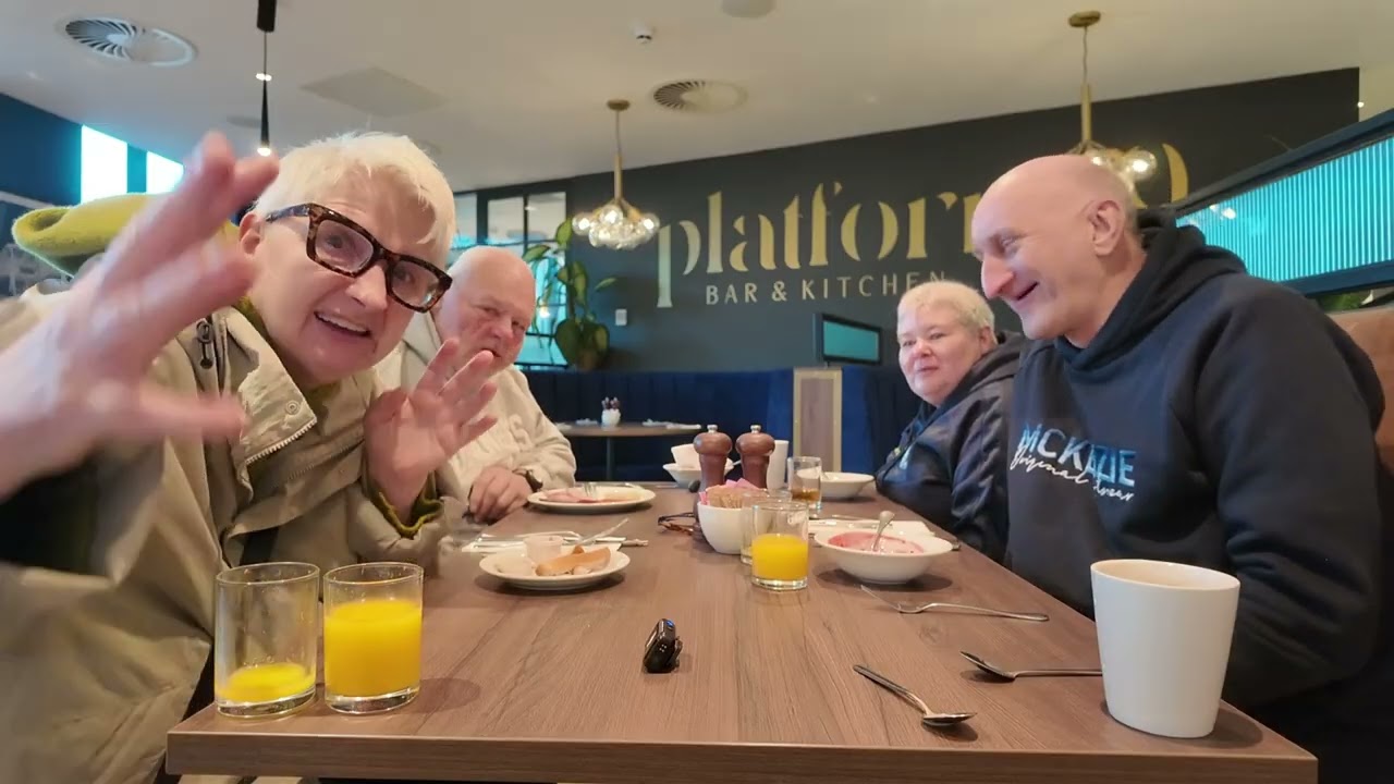 Autistic Bobbie & Fat Steve, Breakfast at The Holiday Inn with Subscribers Jacky & Morris #blackpool