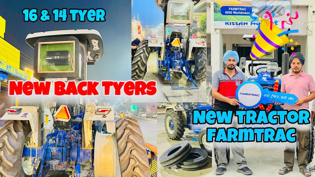 New tractor back tyers✅new tractor farmtrac /‼️laser lwaun gye💪