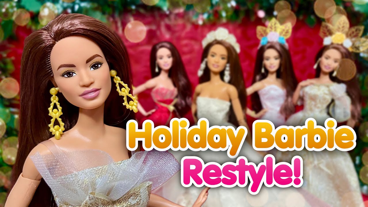 HOLIDAY BARBIE 2025 PAZETTE JBJ02 UNBOXING REVIEW RESTYLE!