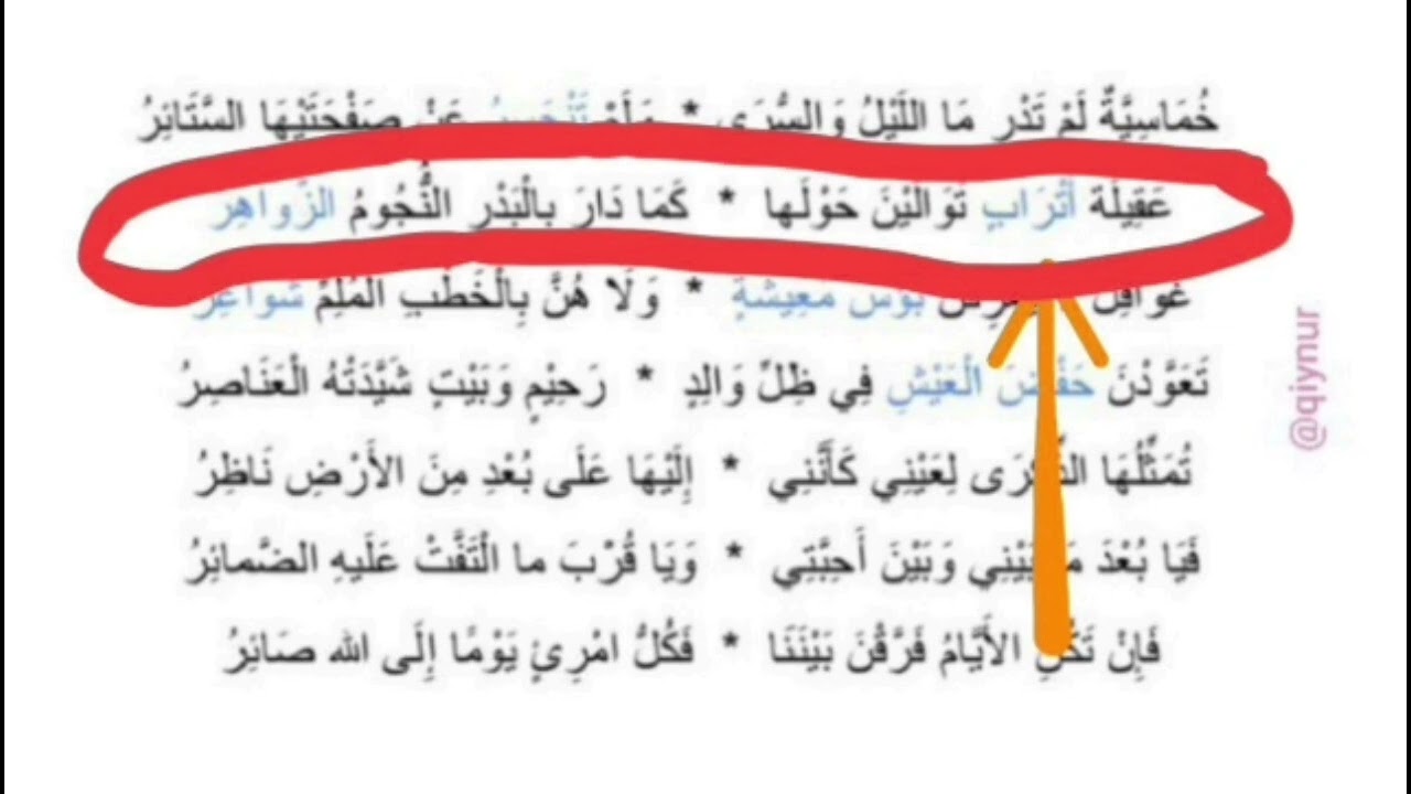 معاني المفردات طيف سميرة - البيت ٢