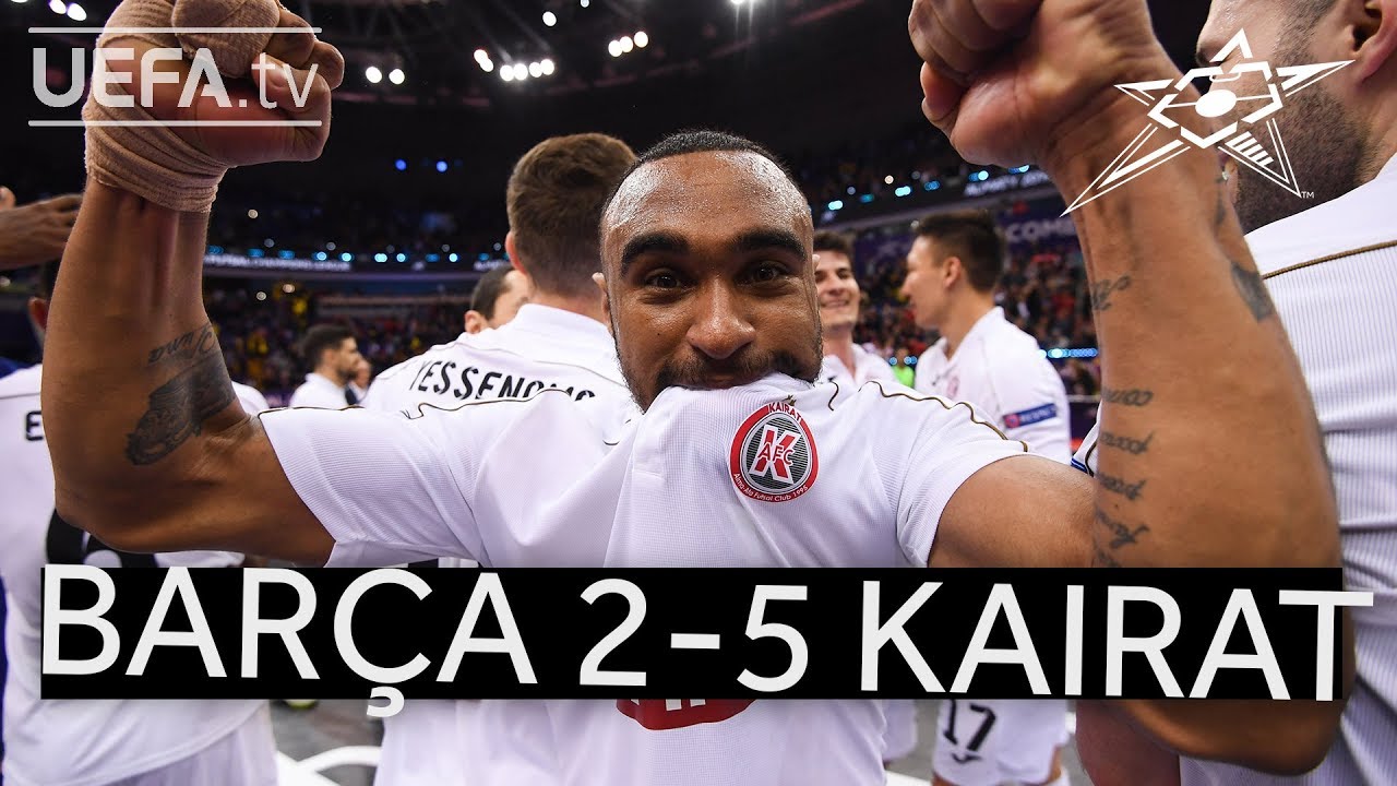 UEFA Futsal Champions League Highlights: Barça 2 v  5 Kairat