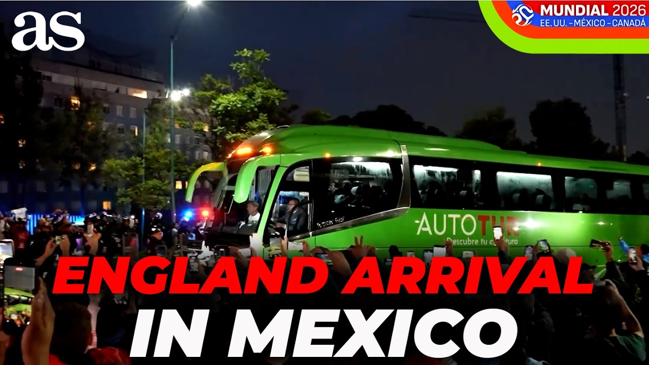 ENGLAND arrive in MEXICO CITY amid boos before Mexico vs England | World Cup 2026