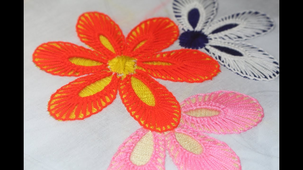 Hand Embroidery Designs | Fantasy flower design | Stitch and Flower-173