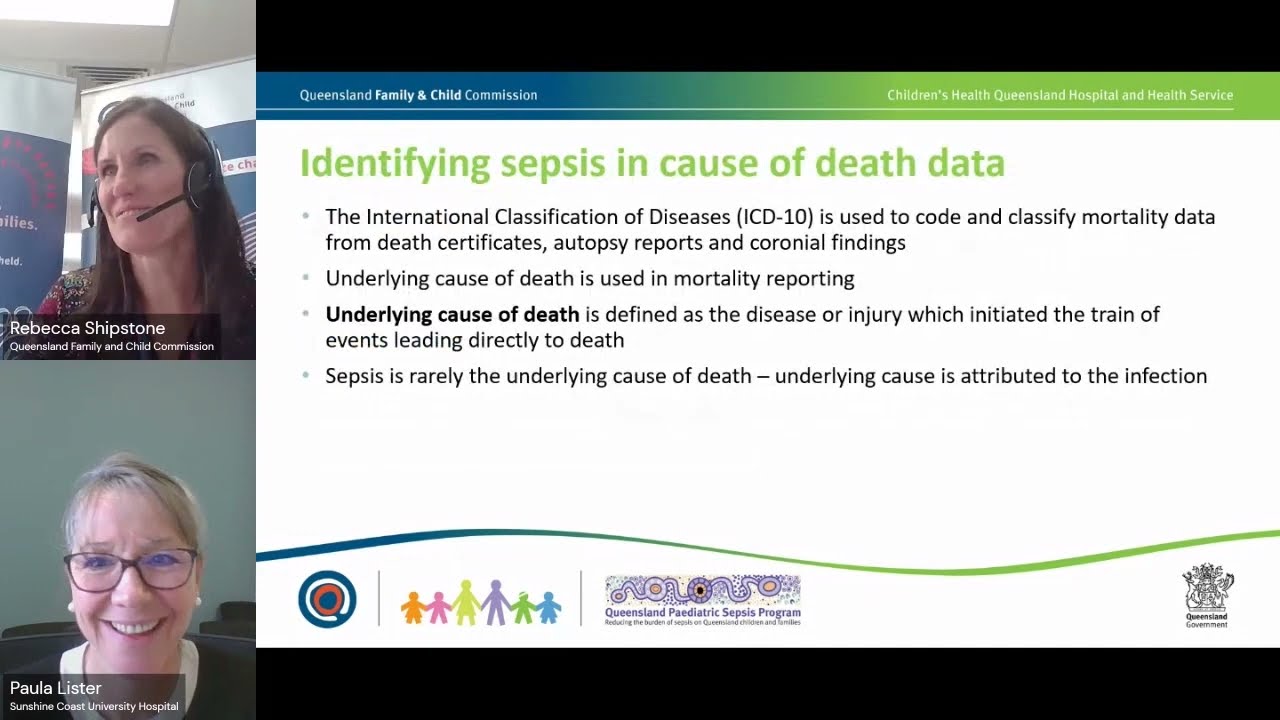 ANZCDR&PG Conference Session 1.1 Understanding pediatric deaths from sepsis