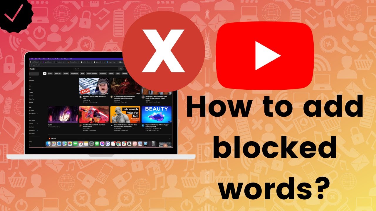 How to add blocked words to channel on YouTube?