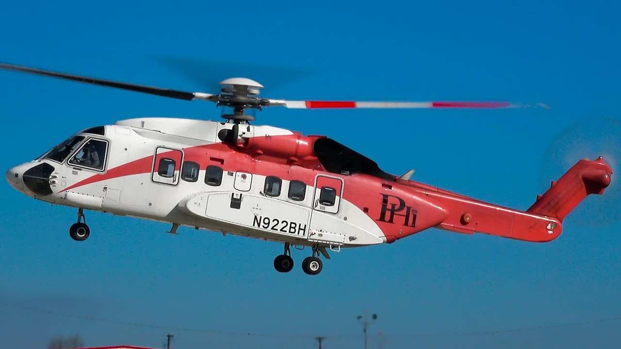 Helicopter Action at Houma Airport: S-92A, AW-139, AW-189, EC135 & More