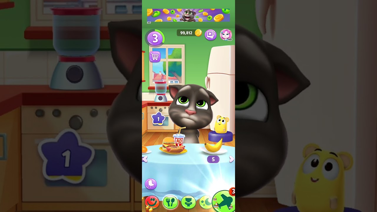 Talking Tom play game video tom birthday celebration in this video and many game play ▶️⏯️😍tom 