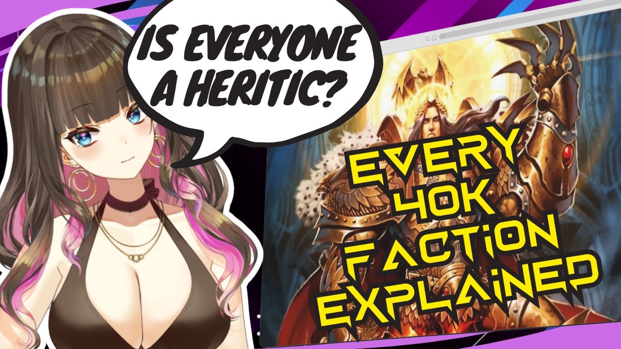 Miwa Reacts to Every single Warhammer 40k (WH40k) Faction Explained | Part 1 & 2