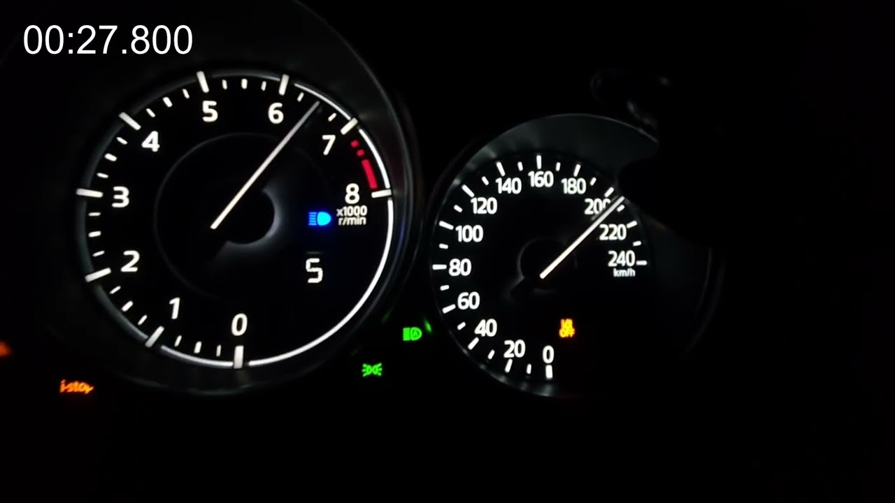 Mazda MX-5 RF 2.0 184HP acceleration 0-225km/h