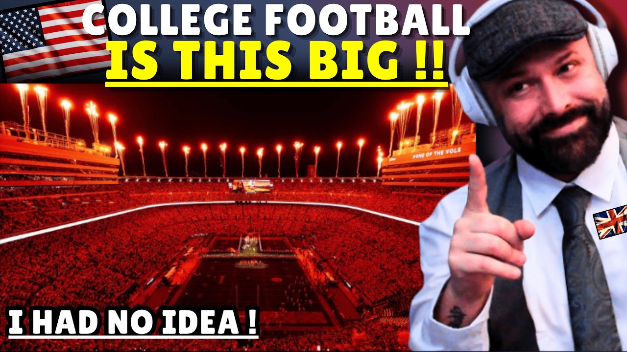 British Dad’s First Time Seeing College Football Atmosphere… I Was Not Ready!
