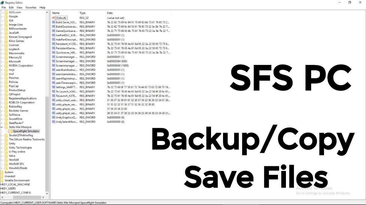 PC v1.35 Save Locations! - Back up and use later!- SpaceFlight Simulator(SFS)
