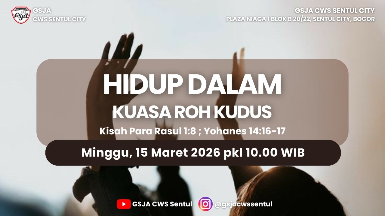 HIDUP DALAM KUASA ROH KUDUS | Pdt. Edy Andreyas | 15 Maret 2026