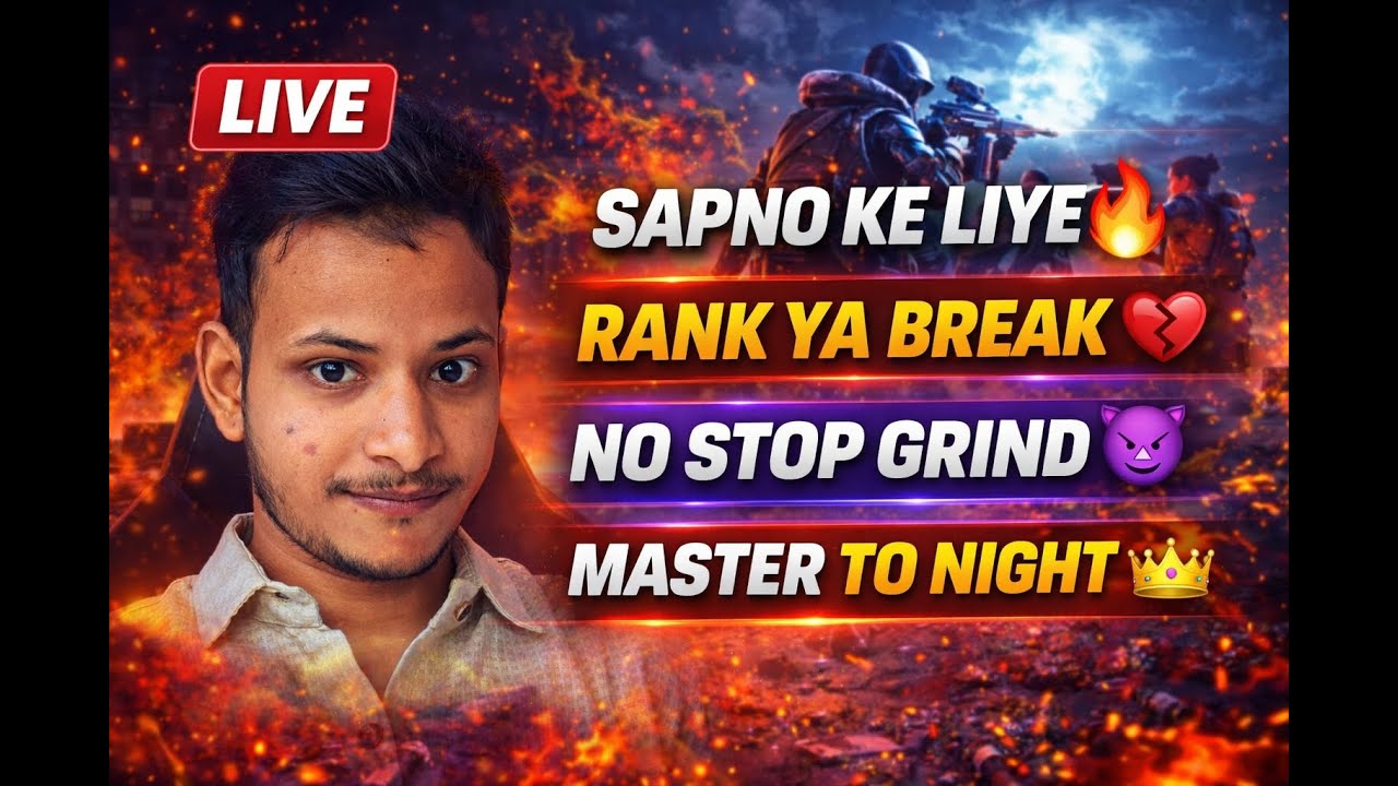 Sapno Ke Liye Rank Push 💔🔥 | 10:30 PM Late Night Live | Free Fire. #live #freefire #youtube