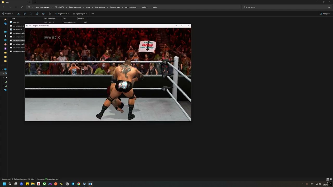 WWE SmackDown vs. Raw 2011 Recompiled for Windows with RexGlue (Test Version)