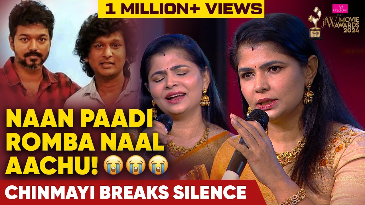 Naan paadi romba naal aachu...😭😭😭 | #Chinmayi breaks silence!! | JFW Movie Awards 2024 | JFW