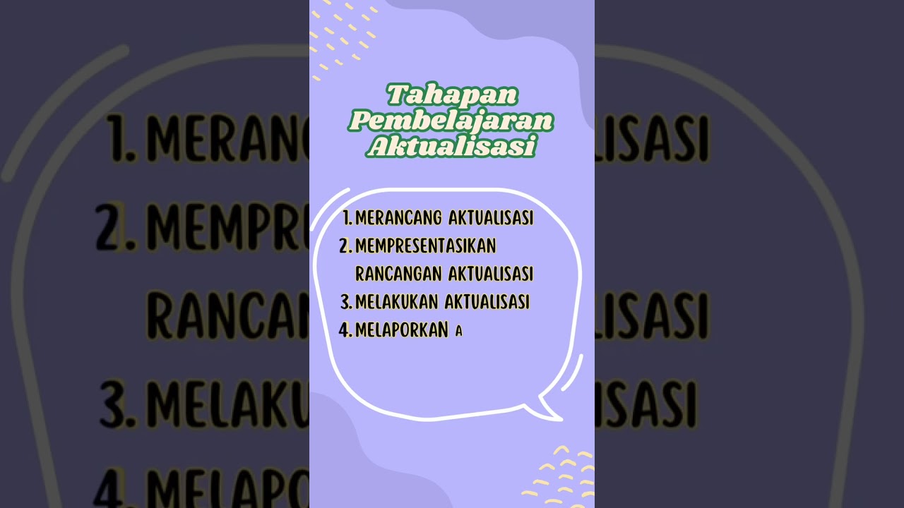 Video Learning Journal Pembelajaran Agenda IV : Habituasi dan Aktualisasi