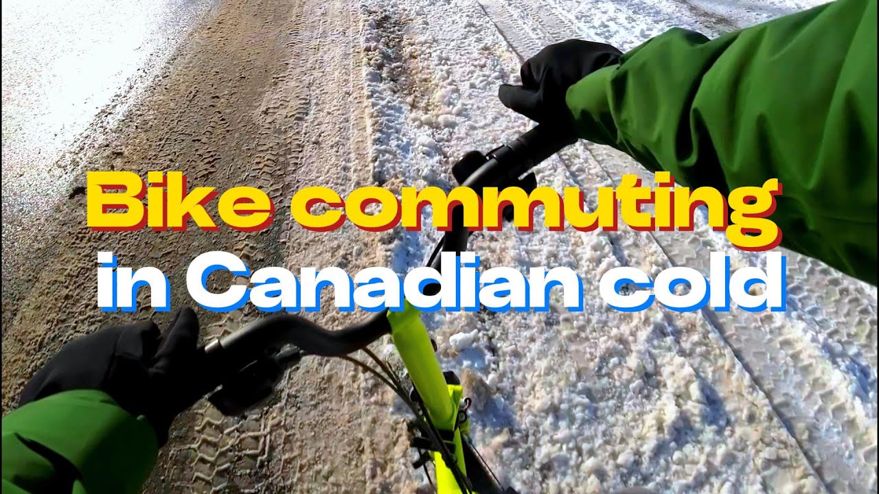 Bike commuting with me in this Canadian Cold - My First English Vlog