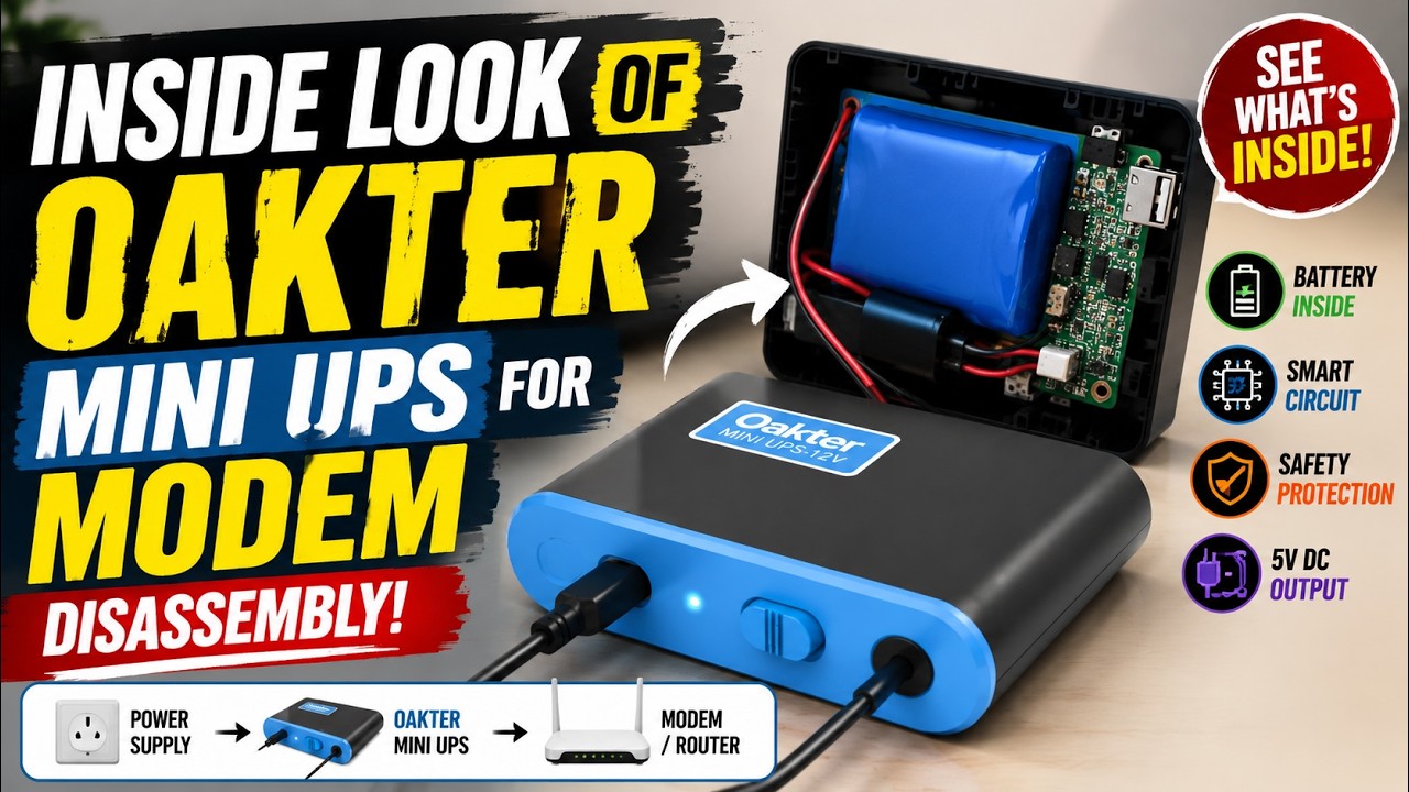 Inside Look of Oakter mini UPS for Modem | Disassembly