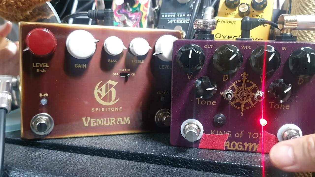 Spiritone Overdrive(VEMURAM)+King Of Tone Overdrive Replica+Fender 69Relic Electric Guitar+FenderAmp