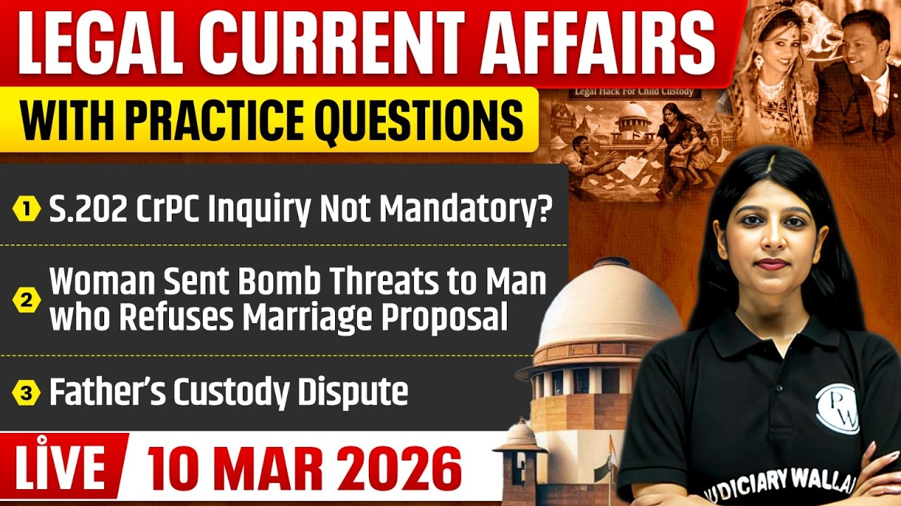 Legal Current Affairs Today | 9 March 2026 | Top Legal News | Judiciary/APO/APP |Judiciary By PW