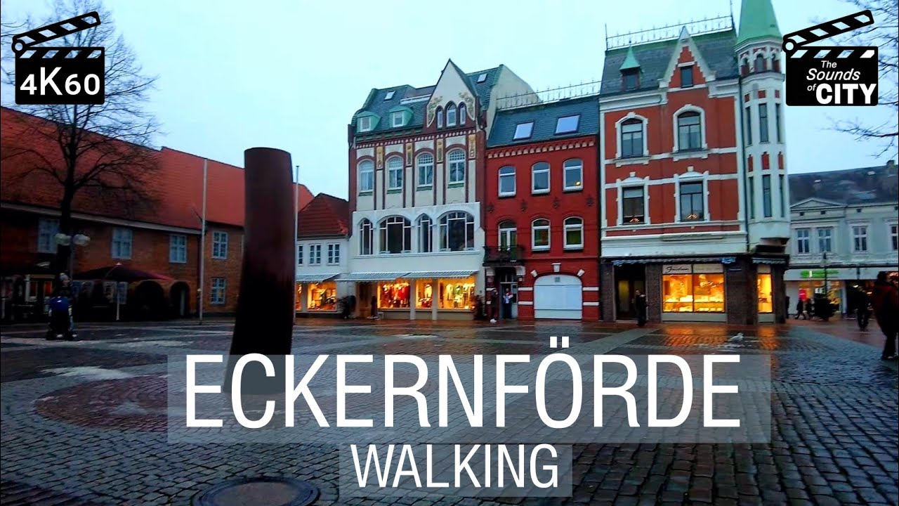 Eckernförde, Germany Walking Tour (4k Ultra HD 60fps)