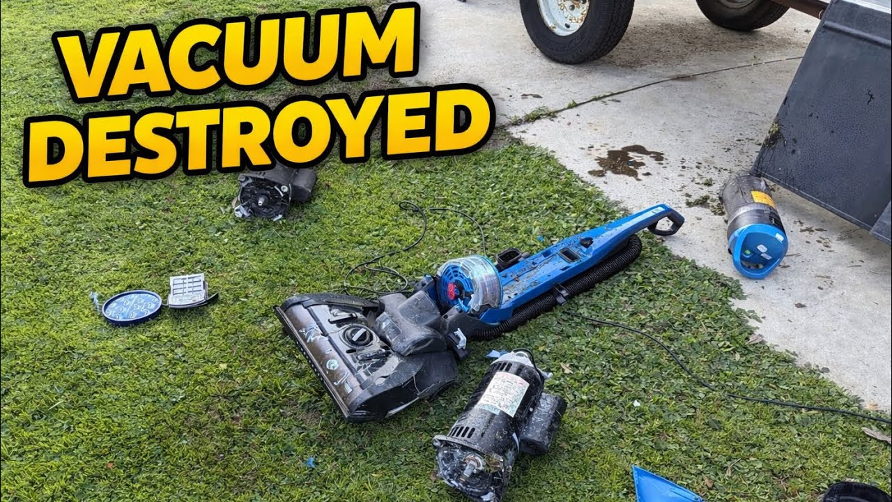 Elite Rewind Plus Upright Vacuum Destruction