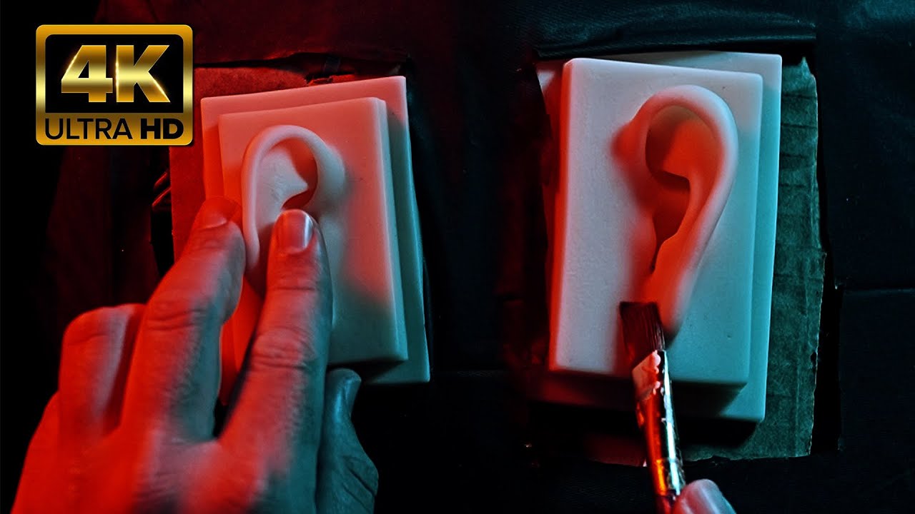 ASMR - (4K) Playing with your ears [Ear Brushing][Ear Massage]