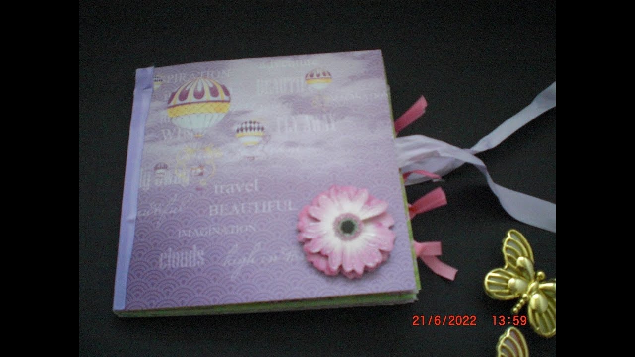 schnelles und einfaches Minialbum in Lila