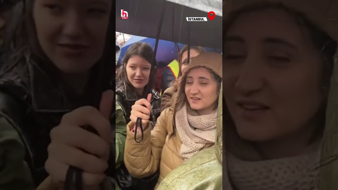 Yağmura rağmen y&uuml;zlerce kişi sokakta! &lsquo;Gazetecilere &ouml;zg&uuml;rl&uuml;k&rsquo; sloganları yeri g&ouml;ğ&uuml; inletti! #shorts
