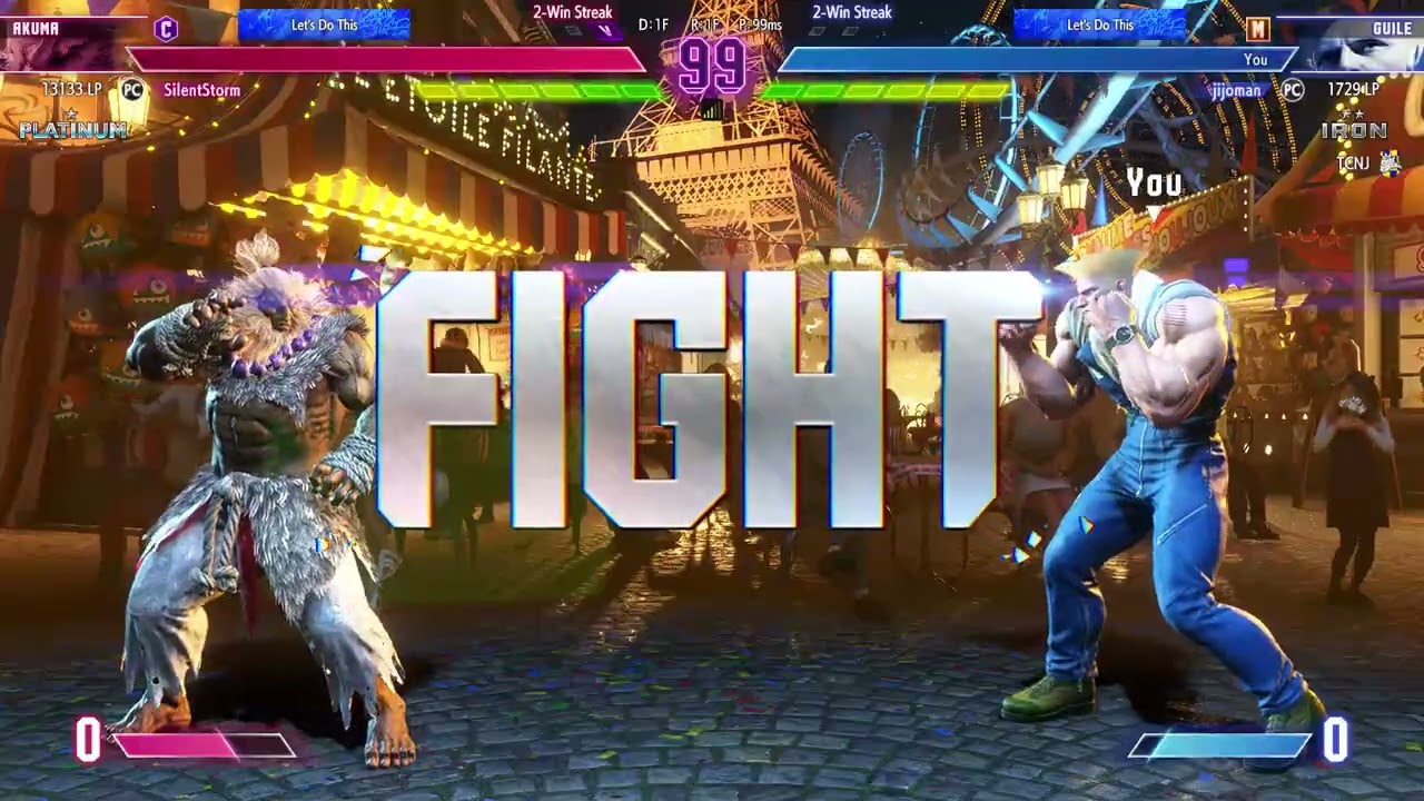 Platinum Guile vs Akuma