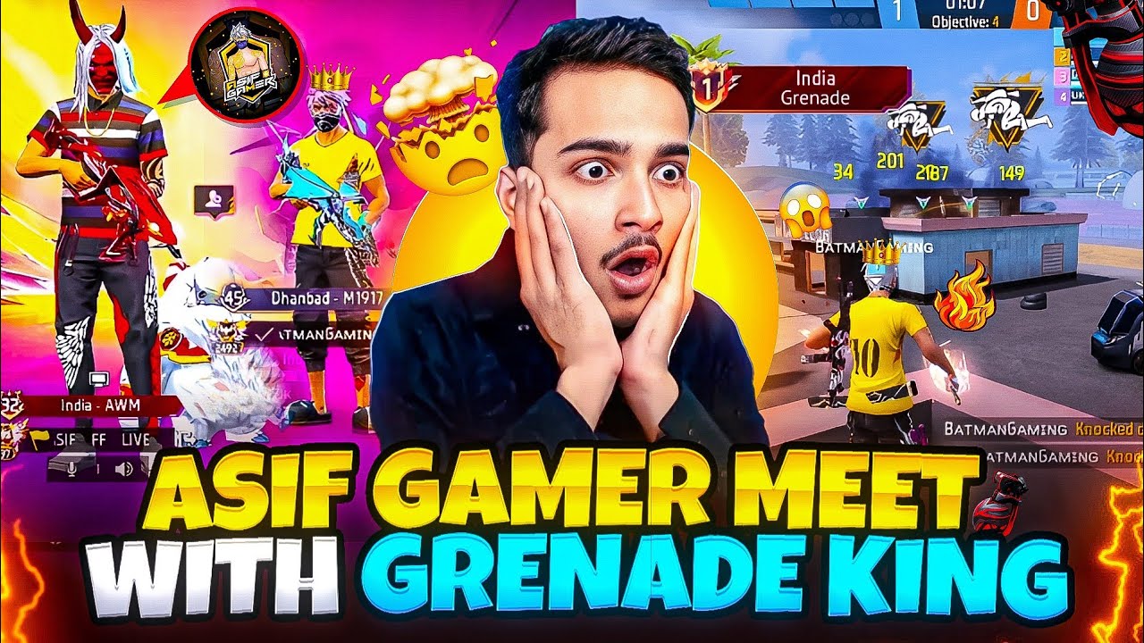 🤯 INDIAN NUMBER 1 GRENADE 💣 KING 👑 ASIF GAMER SHOCKED 😨🙀
