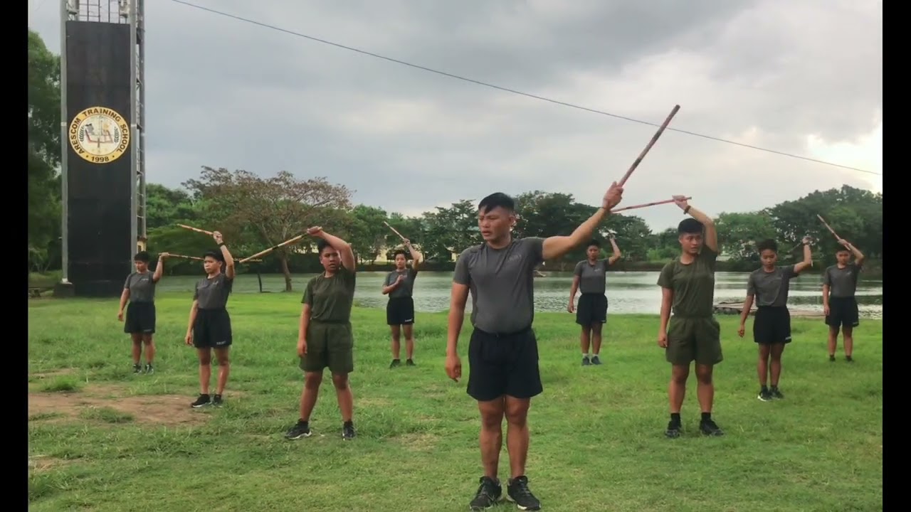 BASIC ARNIS WARM-UP EXERCISE WITH FOOTWORK | Rescom Training School || Cathy Castillo