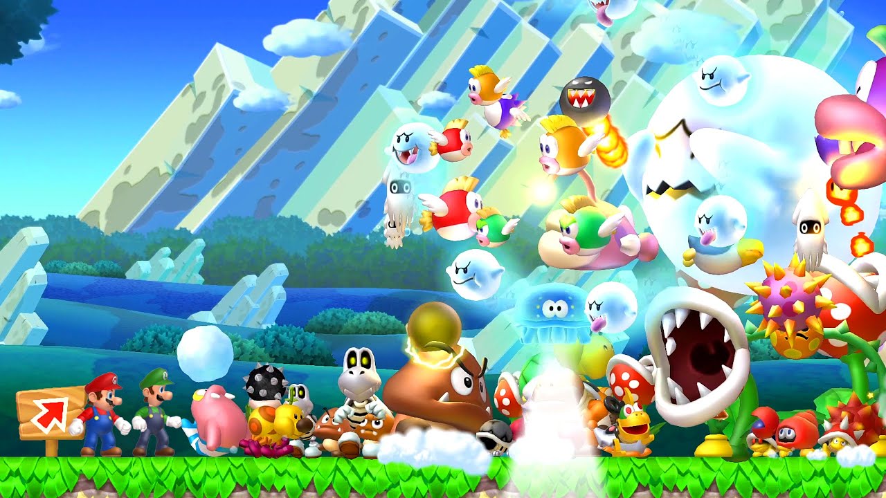 Can Mario and Luigi defeat all Enemies in New Super Mario Bros. U?