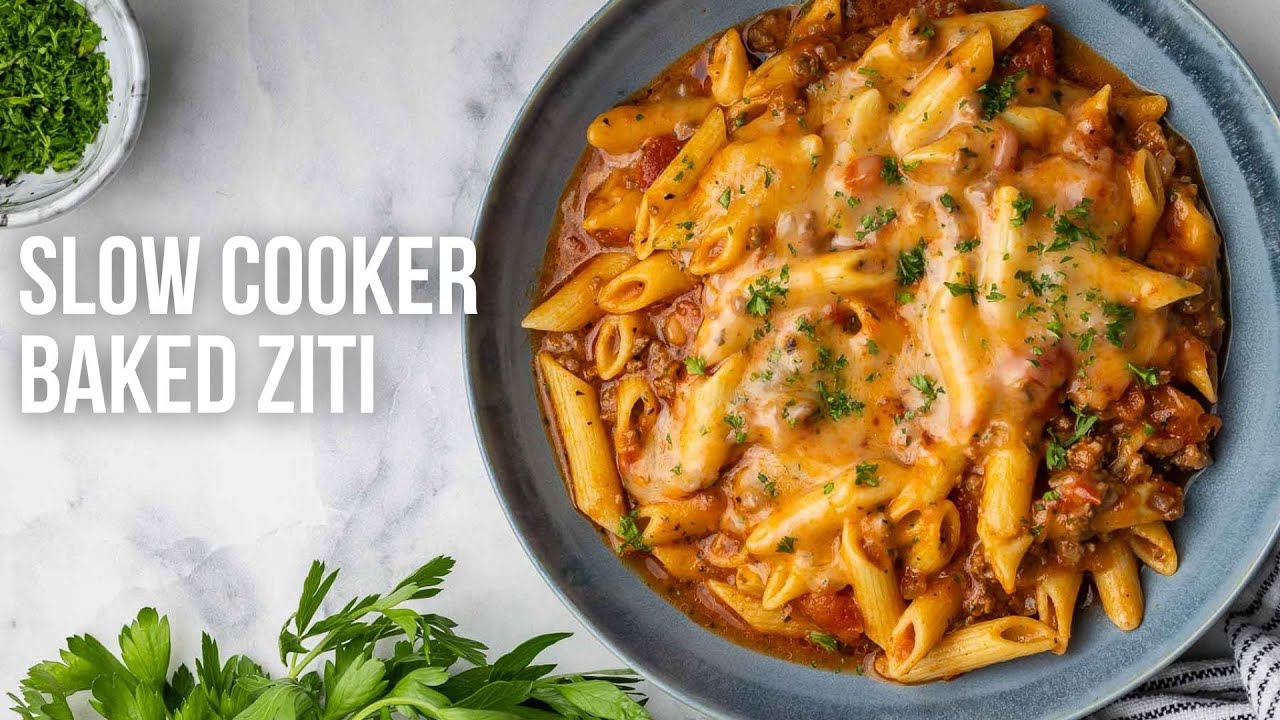 Slow Cooker Baked Ziti l The Recipe Rebel