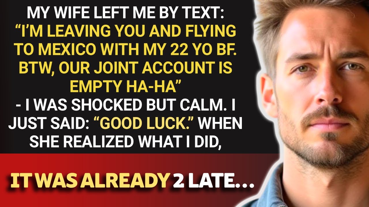 My Wife Left Me by SMS and Emptied Our Account — She Never Expected What Came Next…