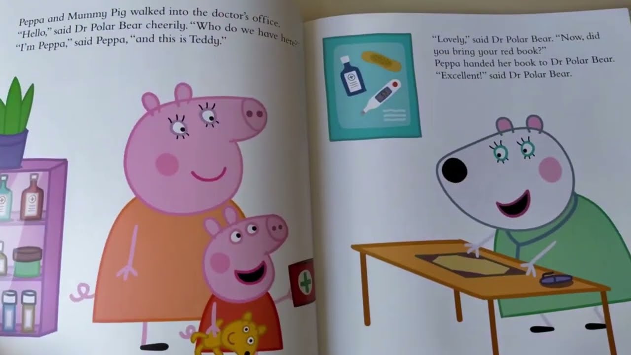 Peppa Gets a Vaccination (read aloud) English stories for kids, bedtime stories