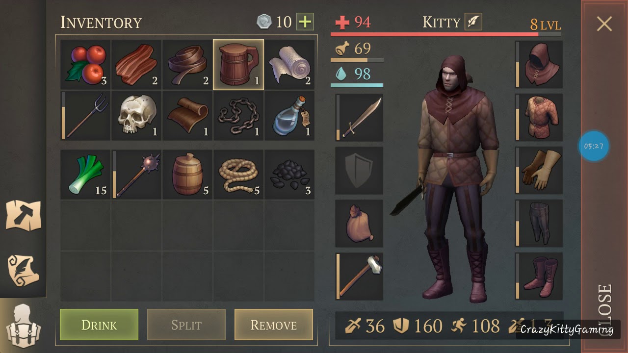 Gathering useful stuff and killing enemies.