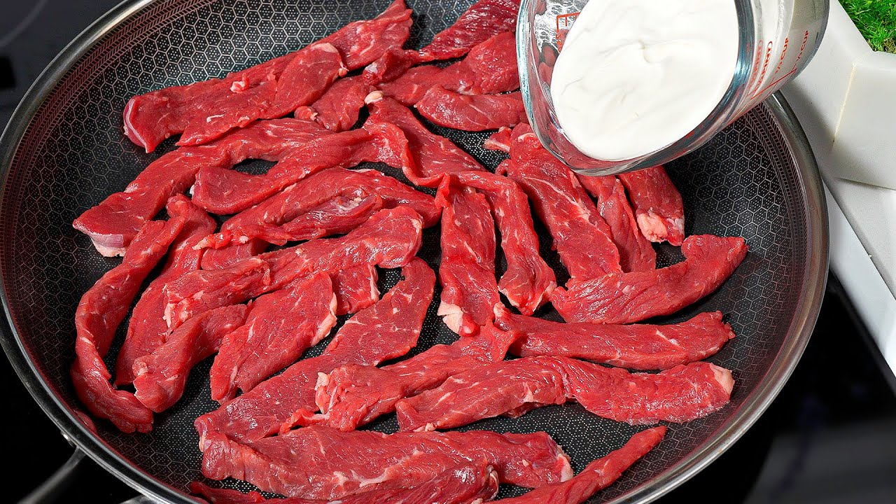 Знаменитый французский рецепт мяса, приготовленный всего за 30 минут! Легко, быстро и вкусно!