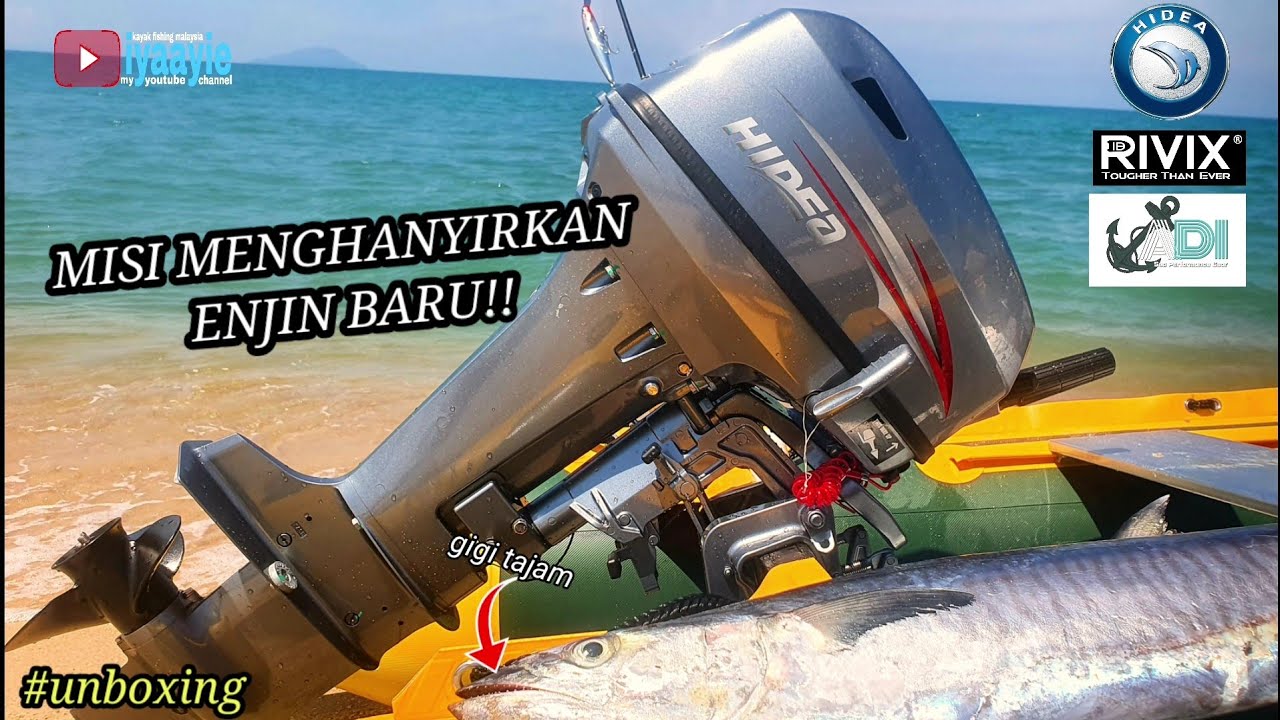UNBOXING ENJIN BARU DAN TERUS TEST TROLLING!! INFLATABLE BOAT MALAYSIA VLOG (005)