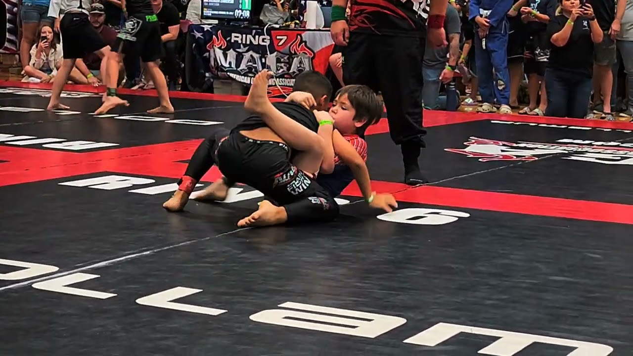 NAGA Austin 8/13/22 - Kids BJJ - No-Gi - Buck 7 years old- 1st place