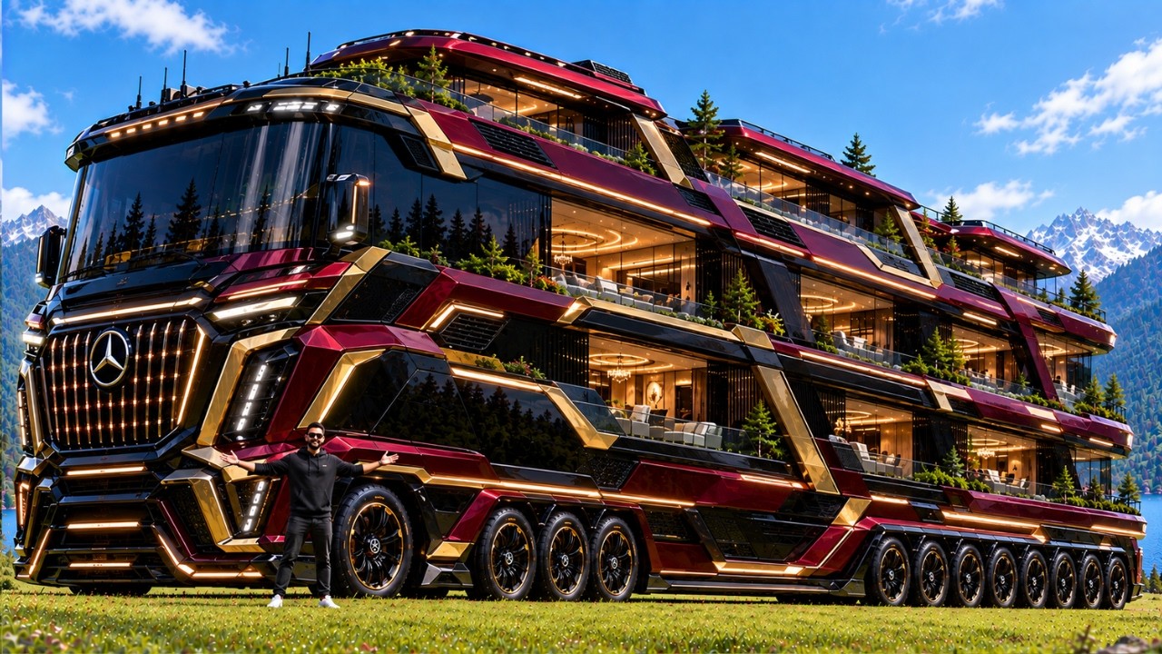 Этот трехпалубный дом на колесах Mercedes &mdash; футуристический особняк на колесах || USA Motorhomes