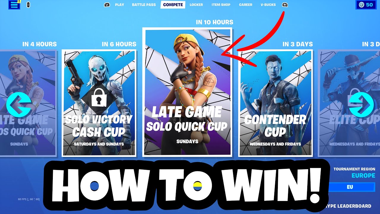How To WIN The LATE GAME SOLO QUICK CUP! (BEST TIPS!)
