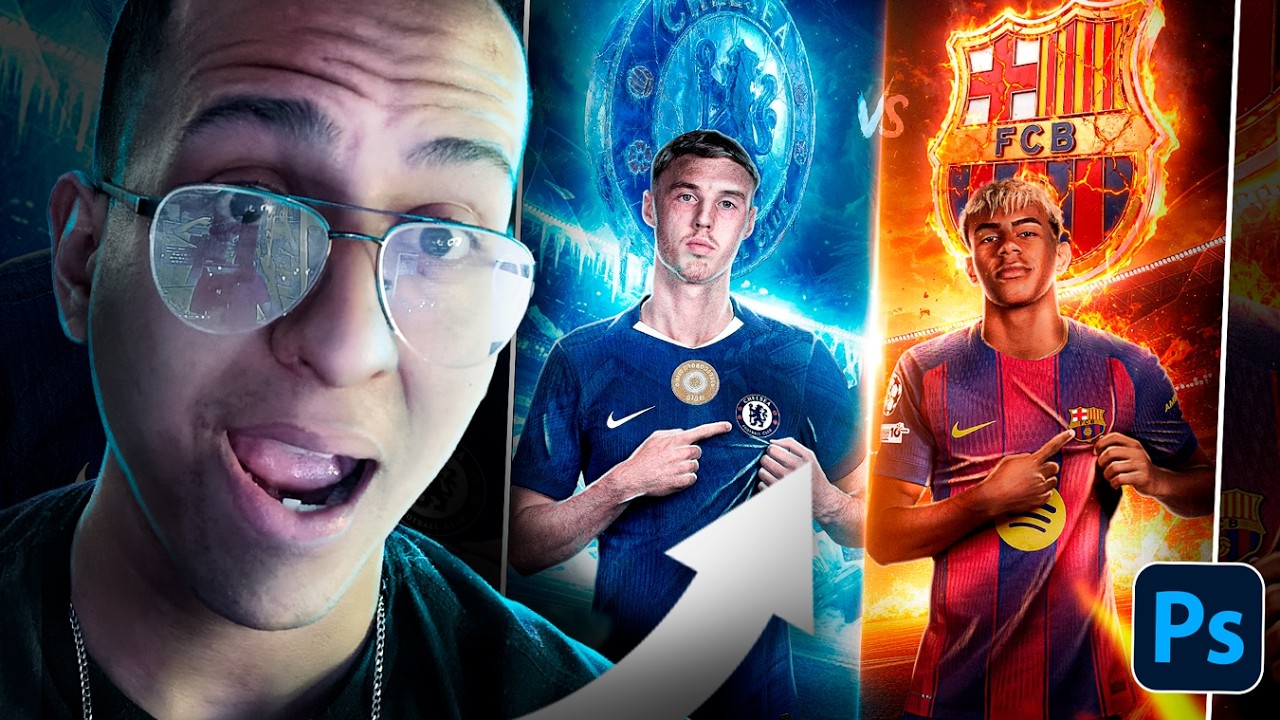 Así se crea un diseño DEPORTIVO nivel DIOS - Tutorial Photoshop paso a paso