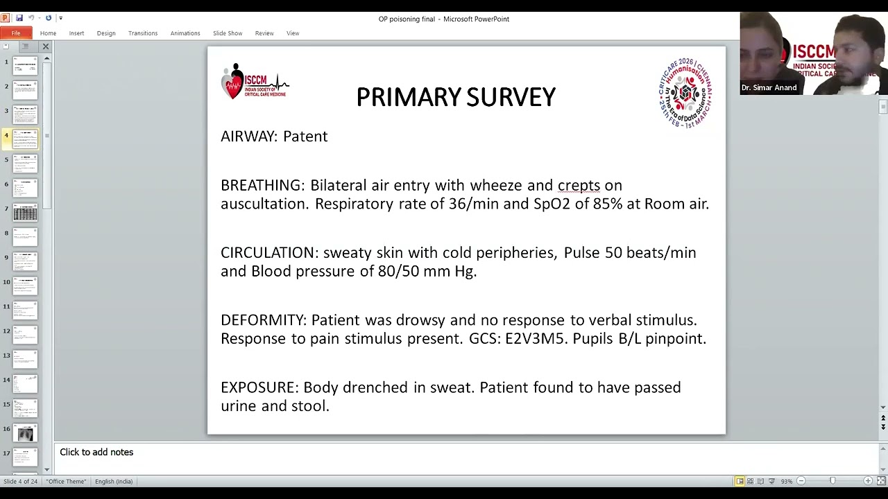 Case Presentation on Organophosphorus Poisoning